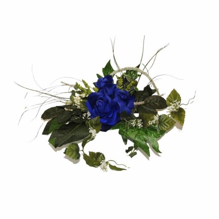 Zijden Bloemenboeket Blauw – Tijdloze Rust & Veelzijdige Elegantie | 30 cm