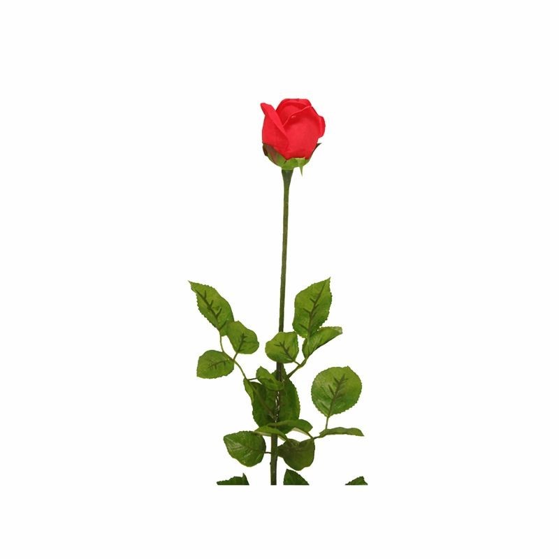 Rose en soie – rouge – 90 cm