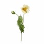 Poppy with leaves – white – 75 cm