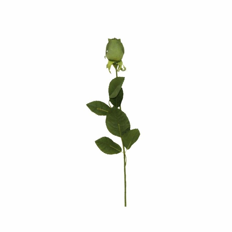 Roos van zijde – groen – 60 cm