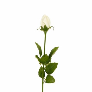 Rose en soie – blanche – 75 cm