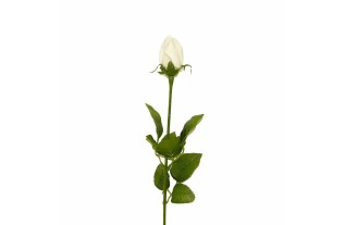 Rose en soie – blanche – 75 cm