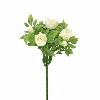 Small rose bunch – white – 20 cm