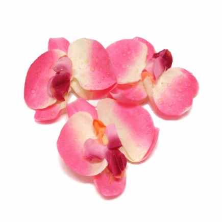 Loose orchid flowers – pink – 10 cm – set of 3