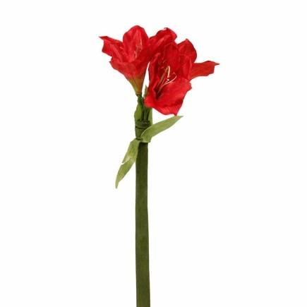 Amaryllis en soie – rouge – 70 cm