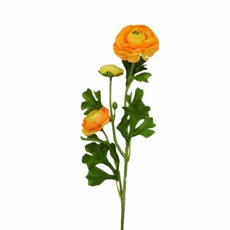Renoncule en soie orange – 62 cm