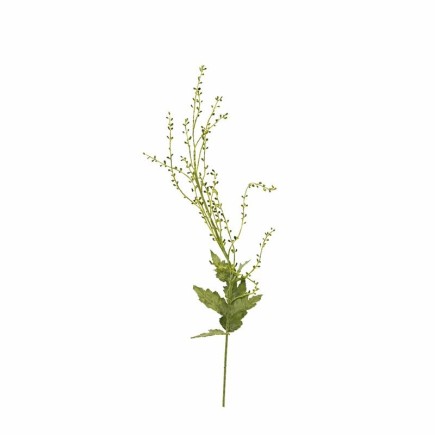 Branch with flower buds and leaves – green – 80 cm