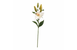 Lys en soie – blanc – 80 cm