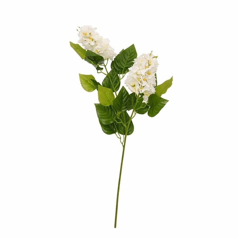 Lilas en soie – blanc – 70 cm