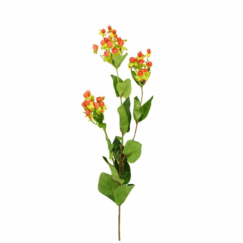 branch of berries color red-cream length 70 cm