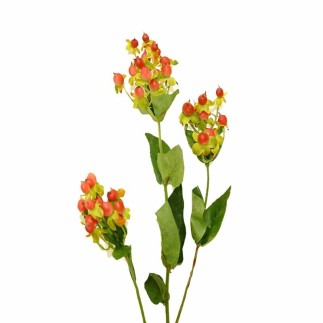 Branche de Baies Rouge–Crème – 70 cm