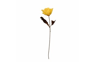 Fleur jaune avec feuilles – 75 cm