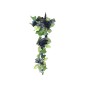 Wreath of roses and berries for candle or bottle – blue