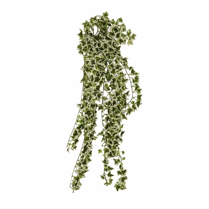 Klimop plant van synthetische zijde – groen & wit – 80 cm
