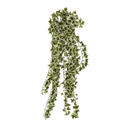 Klimop plant van synthetische zijde – groen & wit – 80 cm