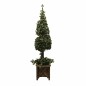 Artificial Ivy Tree in Wooden Planter with French Lily Finial – 162 × 35 cm