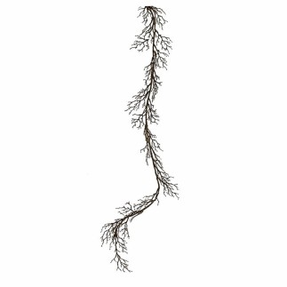 Decoratieve tak met zijtakken – zwart met gekleurde glitters – 110 cm