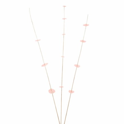 Tiges de fleurs chinoises – rose – 90 cm (lot de 3)