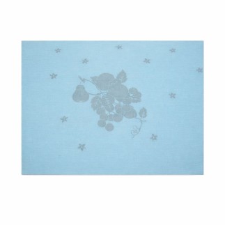 Serviette de table peyote green avec ornement et fruits – 50 × 70 cm