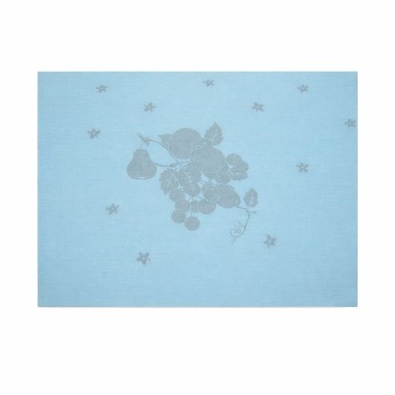 Serviette de table peyote green avec ornement et fruits – 50 × 70 cm