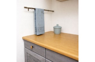 Serviette de table peyote green avec ornement et fruits – 50 × 70 cm