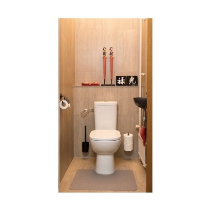 Toilet mat taupe 65 x 50 cm
