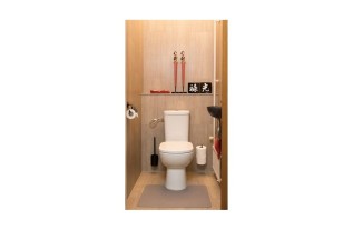 Tapis de toilette taupe 65 x 50 cm