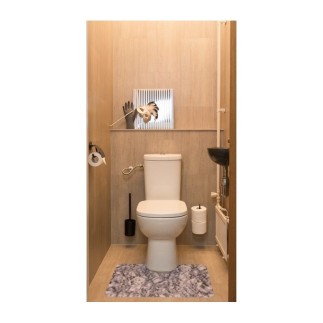 Toilet mat purple marbled 65 x 50 cm
