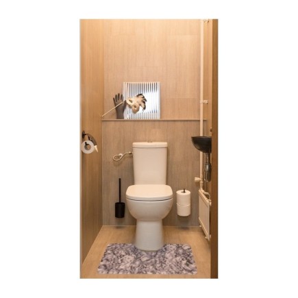 Toilet mat purple marbled 65 x 50 cm