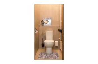 Tapis de toilette violet marbe 65 x 50 cm