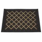 Placemat cotton black with rattan base 33 × 48 cm