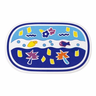 Set de table brillant à motif poisson arrondi 30 × 45 cm – lot de 4