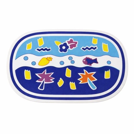 Set de table brillant à motif poisson arrondi 30 × 45 cm – lot de 4