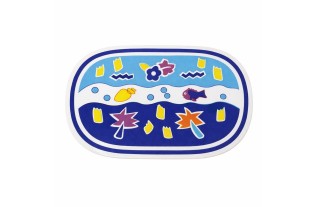 Glossy placemat with rounded fish design 30 × 45 cm – set of 4
