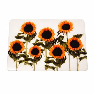 Transparent placemat with sunflower design 28 × 45 cm