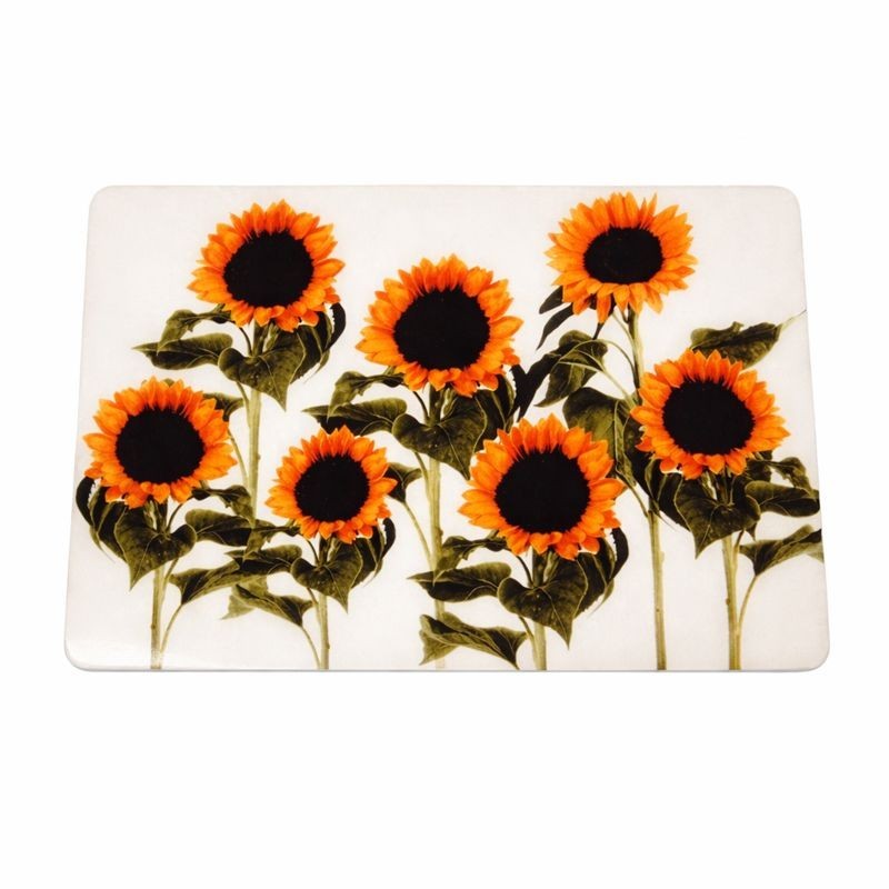 Transparent placemat with sunflower design 28 × 45 cm