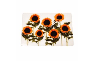 Placemat transparant zonnebloemen dessin 28 × 45 cm