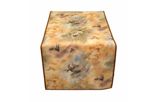 Chemin de table en toile cirée motif chasse 140 × 49 cm