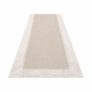 Chemin de Table Eva – Rectangulaire avec Finition Lin et Dentelle