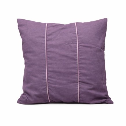 Housse de coussin décorative à rayures violettes 40 × 40 cm