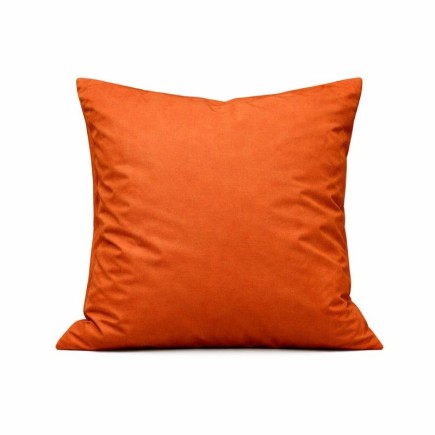Housse de coussin décorative en satin orange 40 × 40 cm