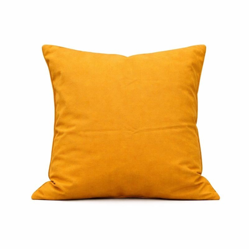 Yellow-orange cotton decorative cushion cover 40 × 40 cm Yellow-orange cotton decorative cushion cover 40 × 40 cm