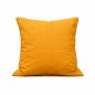 Housse de coussin décorative en coton jaune-orangé 40 × 40 cm