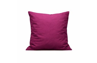 Housse de coussin décorative en coton couleur aubergine 40 × 40 cm