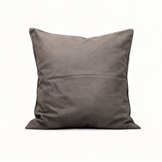 Housse de coussin décorative en coton gris 40 × 40 cm