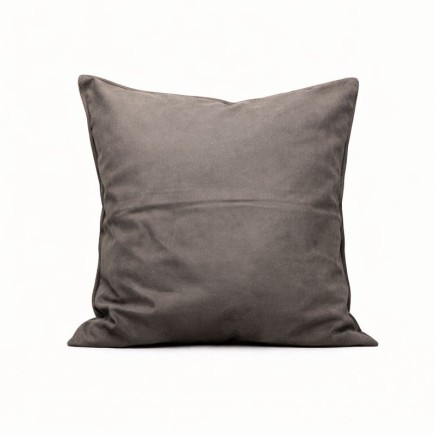 Housse de coussin décorative en coton gris 40 × 40 cm