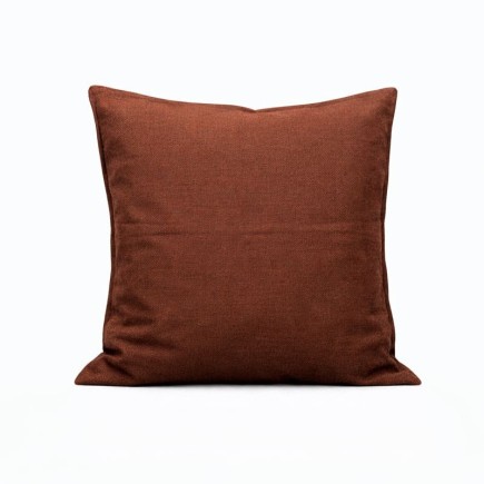 Housse de coussin décorative en coton brun 40 × 40 cm