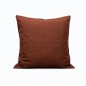 Housse de coussin décorative en coton brun 40 × 40 cm