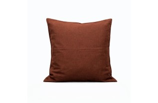 Housse de coussin décorative en coton brun 40 × 40 cm