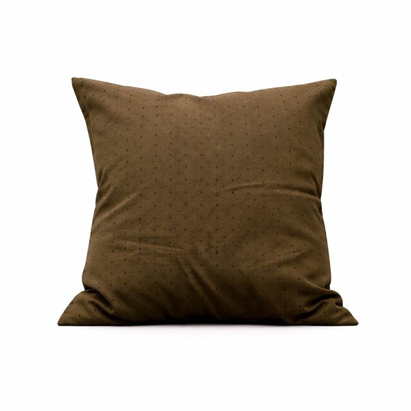 Sierkussenhoes stippen bruin 60 × 60 cm